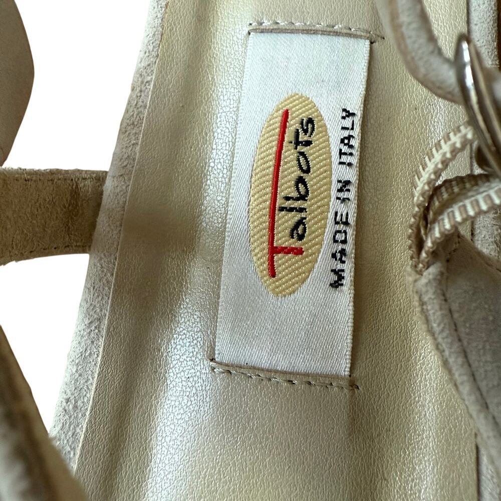 Talbots Beaded Flat Shoe Cream White Size 10M Wedding Mature Mother Bride Formal - Picture 2 of 10